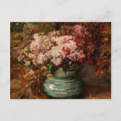 菊とマリゴールドの花束 ポストカード (正面)