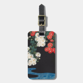 菊に流水、古邨の菊及び流れ、Koson、Ukiyo-e ラゲッジタグ