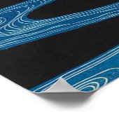 菊に流水,古邨菊と小川，小村，浮世絵 ポスター (角)