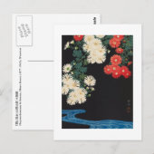 菊に流水,古邨菊と小川,小村,浮世絵 ポストカード (正面/裏面)