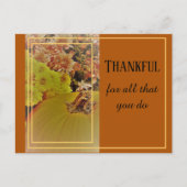 菊のついたポンプキン2/感謝 ポストカード (正面)