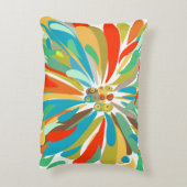 菊のはっきりしたカラフルフローラ アクセントクッション (裏面(縦))