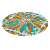 菊のはっきりしたカラフルフローラ カッティングボード (角)