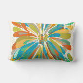 菊のはっきりしたカラフルフローラ ランバークッション (裏面)