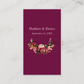 菊のエレガントなバーガンディー RSVP カード QR コード (正面)