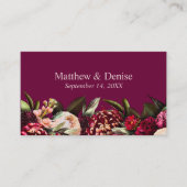 菊のエレガントなバーガンディー RSVP カード QR コード (正面)