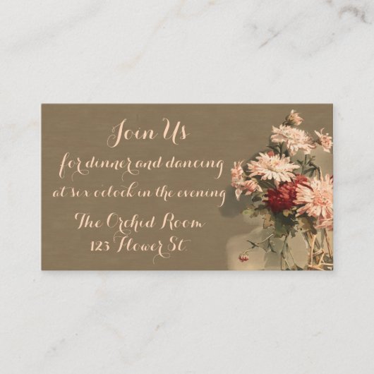 菊のボトル披露宴 エンクロージャーカード (正面)