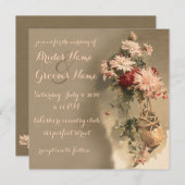 菊のボトル結婚式招待状 招待状 (正面/裏面)