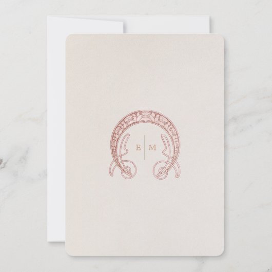 菊のメニュ結婚ーヴィンテージアールヌーボー 招待状 (裏面)