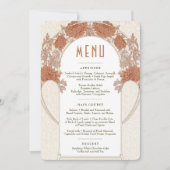 菊のメニュ結婚ーヴィンテージアールヌーボー 招待状 (正面)