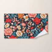 菊のモザイクカラフルパタパーソナライズされたーン バスタオルセット (ハンドタオル)