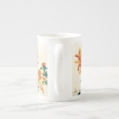 菊のヴィンテージの日本のな絵画 ボーンチャイナマグカップ (裏面)