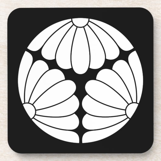 菊の三色 コースター (正面)