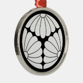 菊の三色 メタルオーナメント (右)