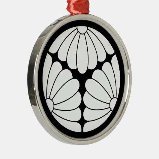 菊の三色 メタルオーナメント (右)