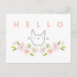 菊の中の園猫 ポストカード