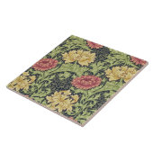 菊の壁紙1877年のウィリアム・モリス タイル (側面)