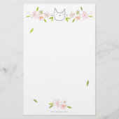 菊の庭猫 便箋 (正面)