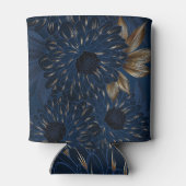 菊の手描き、花エレガント柄。 缶クーラー (裏面)