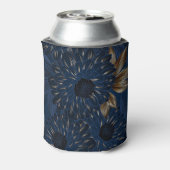 菊の手描き、花エレガント柄。 缶クーラー (缶裏面)