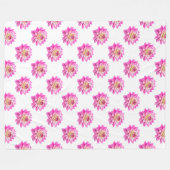 菊の模様 – フルカラー フリースブランケット (正面(横))