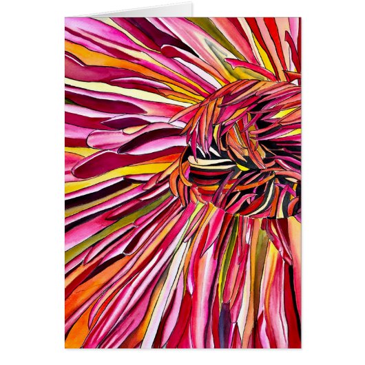 菊の水彩画アート 花 (正面)