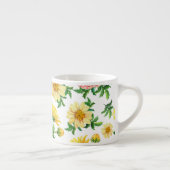 菊の水色:シームレスなフローラデザイン エスプレッソカップ (右)