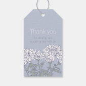 菊の白い花ギフトラベル ギフトタグ (裏面)