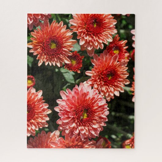 菊の紅花 ジグソーパズル (縦)