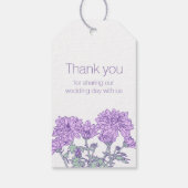 菊の紫のフローラギフトラベル ギフトタグ (裏面)