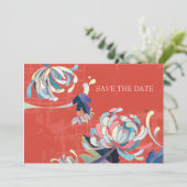 菊の結婚式の招待状（Save the Date） セーブザデート (スタンド正面)