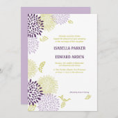 菊の結婚式招待状5 x 7 招待状 (正面/裏面)