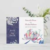 菊の結婚式Save the Date招待状 セーブザデート (スタンド正面)