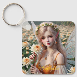 菊の美しい11月の妖精 キーホルダー