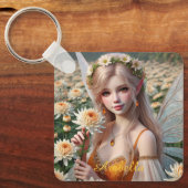 菊の美しい11月の妖精 キーホルダー (正面)