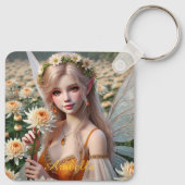 菊の美しい11月の妖精 キーホルダー (裏面)