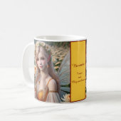 菊の美しい11月の妖精 コーヒーマグカップ (正面左)