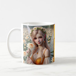 菊の美しい11月の妖精 コーヒーマグカップ