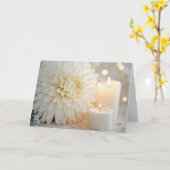 菊の花とろうそく|過去記事 カード (黄色い花)