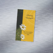 菊の花と太陽+あなたのテキストとアイディア マグネット名刺 (インサイチュ)