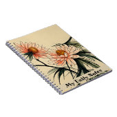 菊の花の墨絵 日本画 ノートブック (右側)