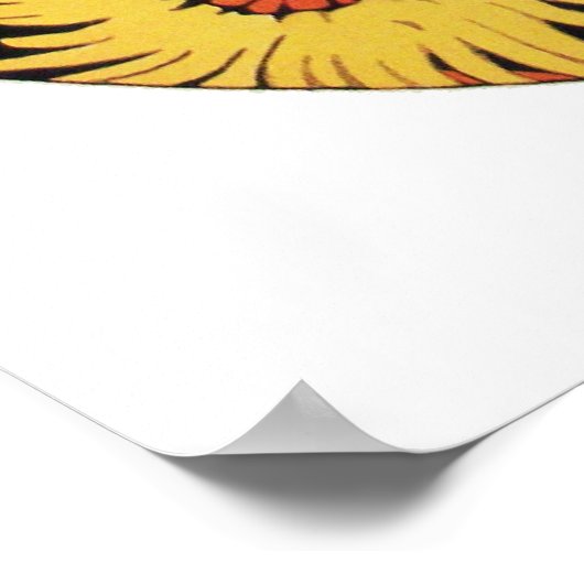 菊の花の女性 ポスター (角)