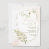 菊の花の宗教的なデザイン 招待状 (正面)