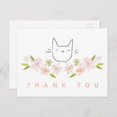 菊の花の猫 ポストカード (正面/裏面)