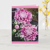 菊の花の美しい日カード カード (黄色い花)