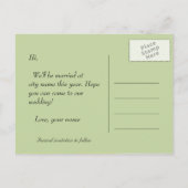 菊の花は日付のポストカードを保存する。 案内ポストカード (裏面)