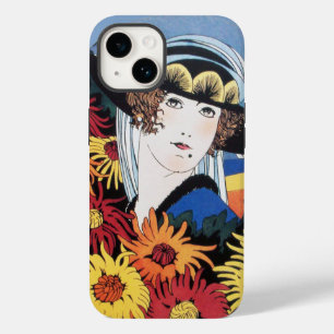 菊の花を持つ婦人、黒 Case-Mate iPhone 14ケース