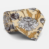 菊の花シームレスパターン ネクタイ (ロール)