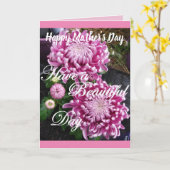 菊の花ハッピーマザーズデイ カード (黄色い花)