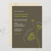 菊の花フローラエレガントシック結婚ズ 招待状 (正面/裏面)